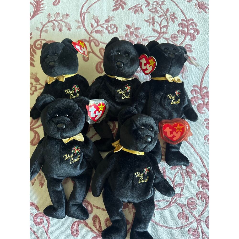 Ty Beanie Baby The End Bear *Mint Condition* set of 5